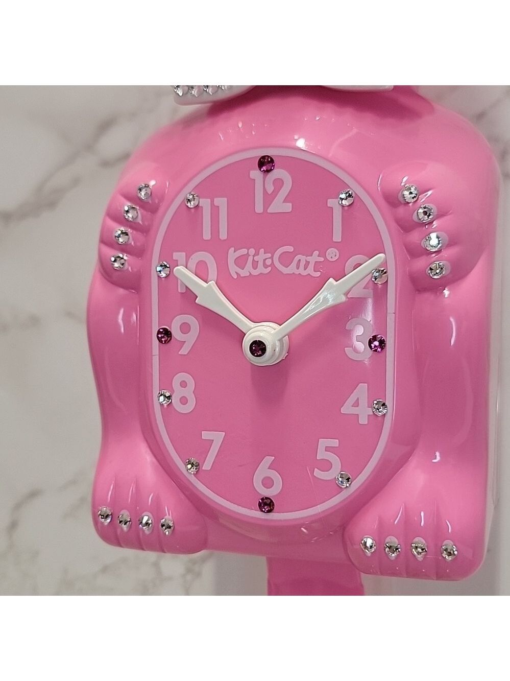 Jeweled Flamingo Pink Kit-Cat Klock clock SUPER RARE - Picture 4 of 9
